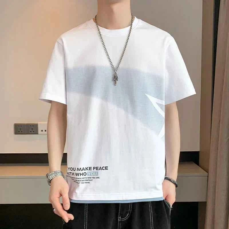 Oversized Letter Print Casual Short Sleeve T-Shirt