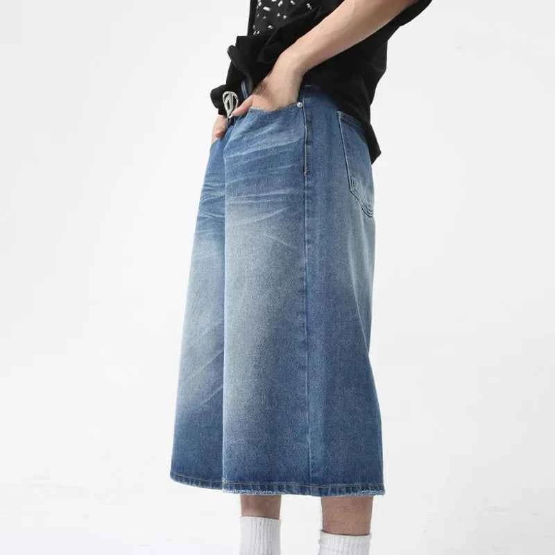 Loose Fit Retro Style Summer Denim Short