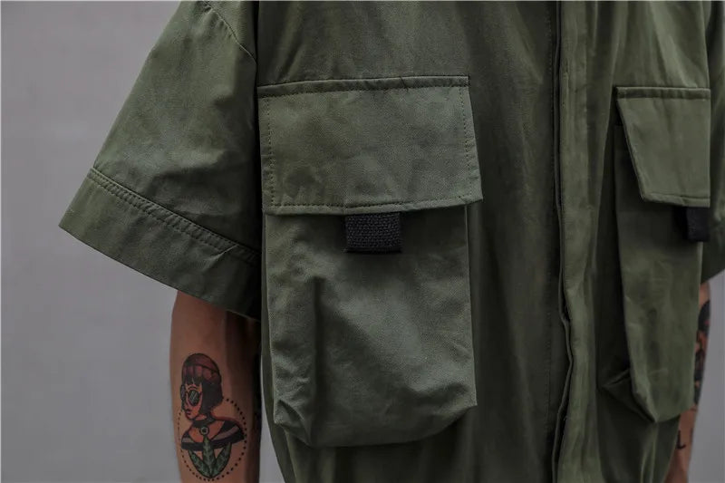 One Piece Tie Waist Belt Jumpsuit