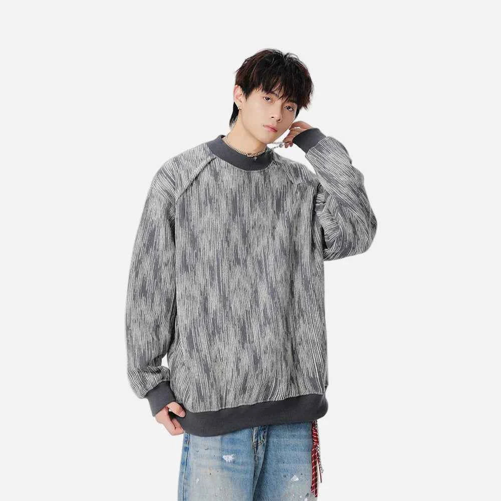 Cozy Textured Raglan Crew Neck Sweatshirt