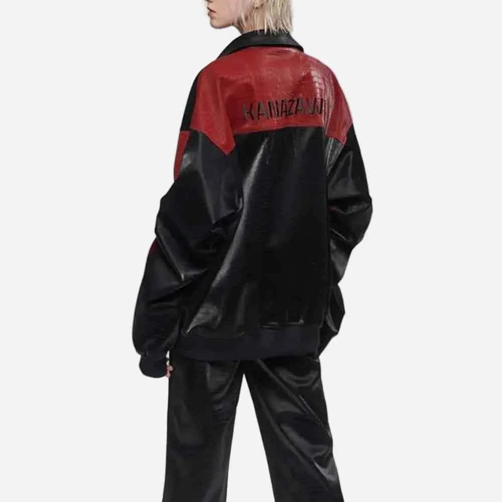 High Street American Patchwork Leather Jacket