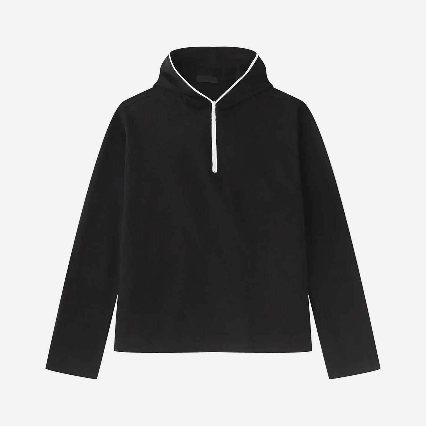 Minimalist Korean Style Lightweight Zip Hooded Sweatshirt - Luxuryurbanwear