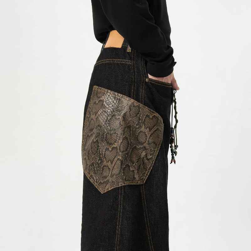 Vintage American Style Machete Wide Leg Jeans