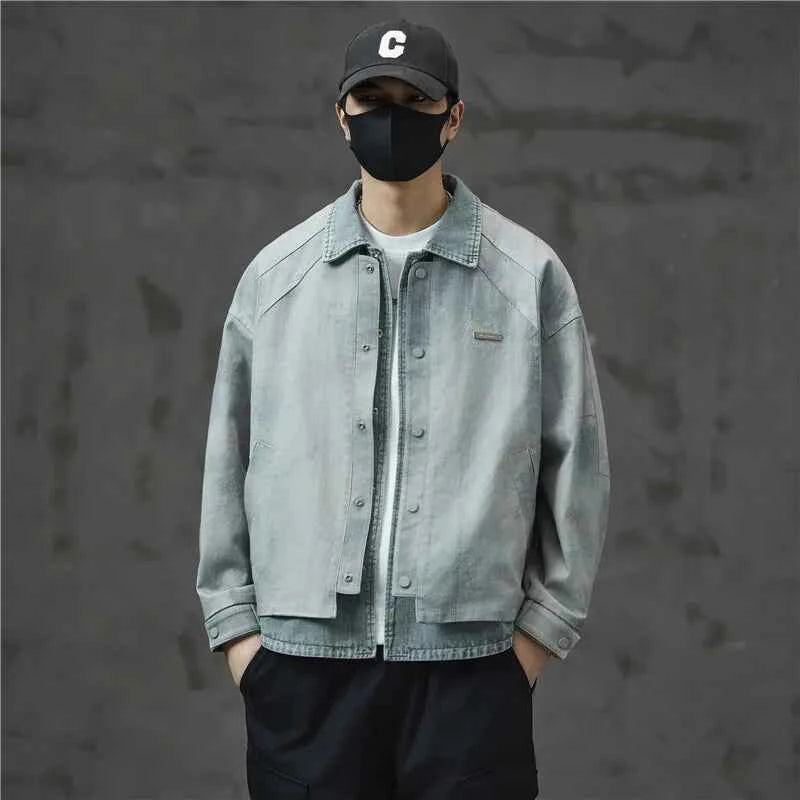 Retro Loose Korean Style Denim Bomber Jacket