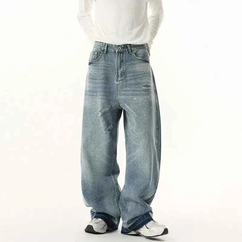 Stylish Loose Straight Durable Denim Jeans