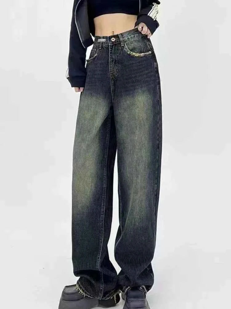 Retro Cool High Waist Wide Leg Jeans