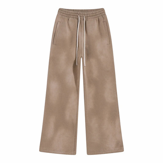 Splashing Ink Spray Dyeing Wash Distressed Wide Joggers