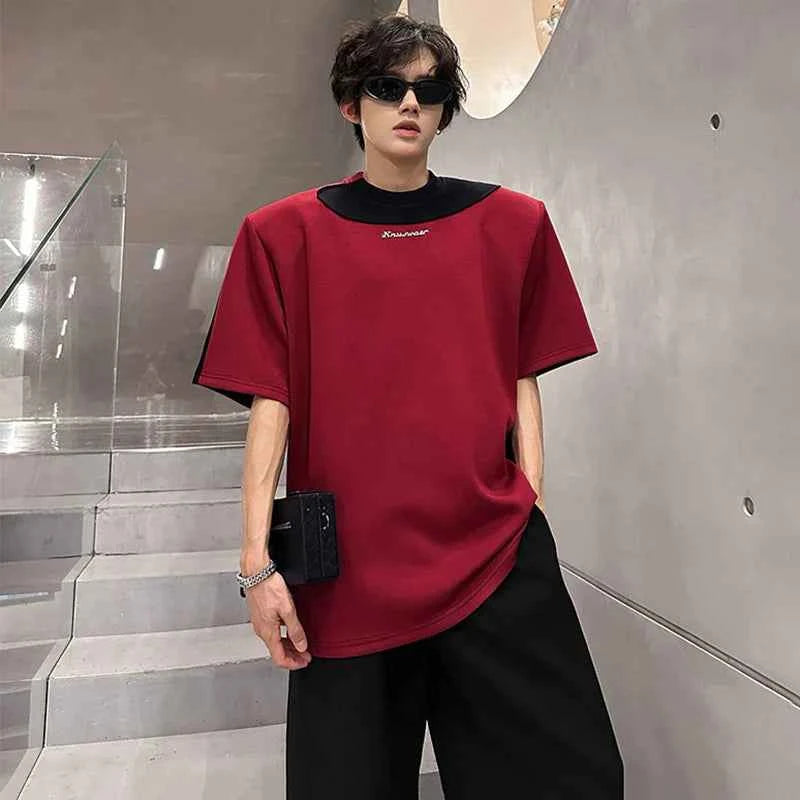 Versatile Stylish Color Contrast Short Sleeve T-Shirt