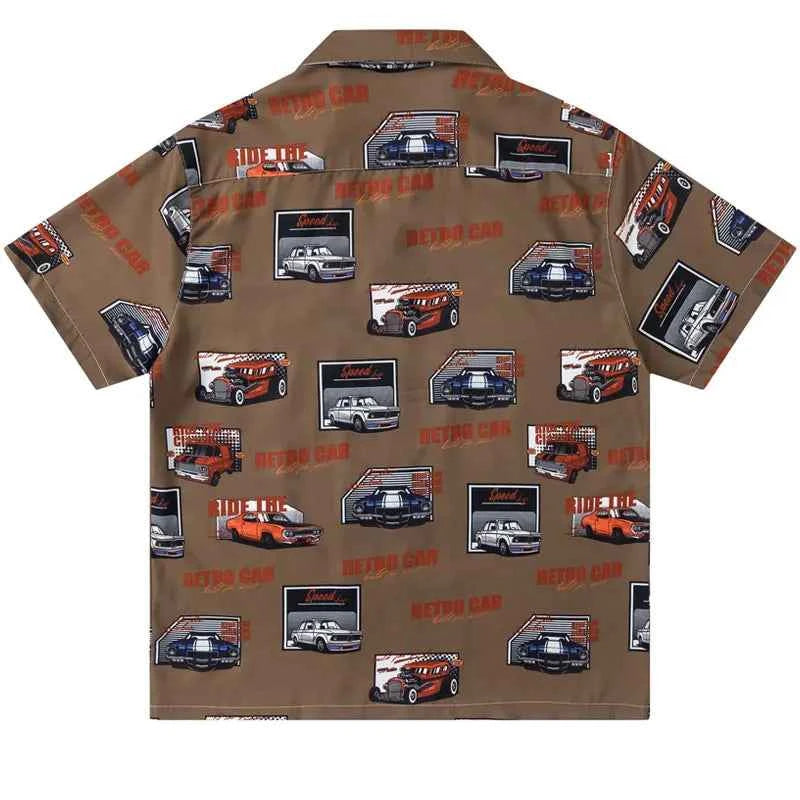 Y2K Retro Vintage Car Graphic Printed Race Shirt