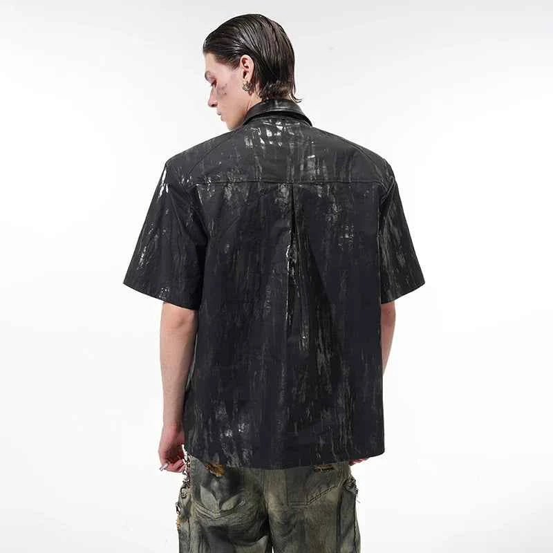 Luxury Tie Dyed Diamond Patchwork Shirt
