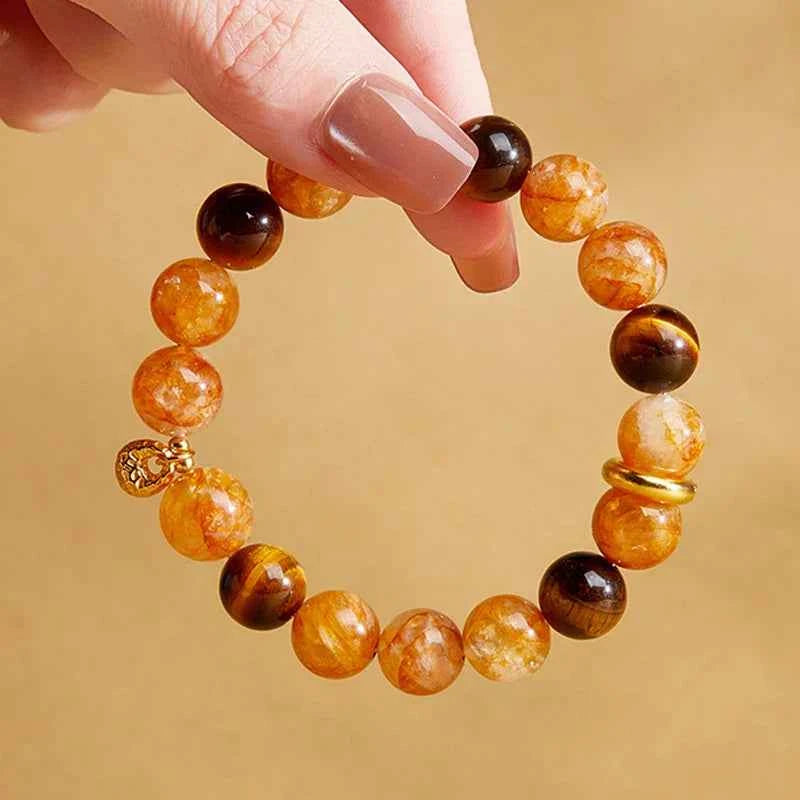 Tiger Eye Stone Buddha Healing Bracelet