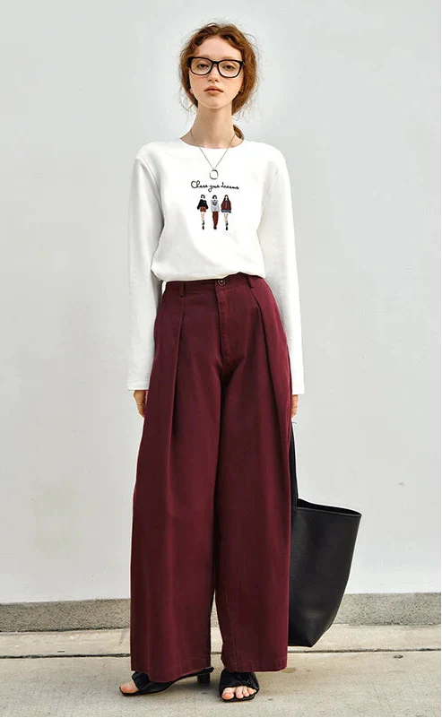 White Embroidered Graphic Long Sleeve T-Shirt - Luxuryurbanwear