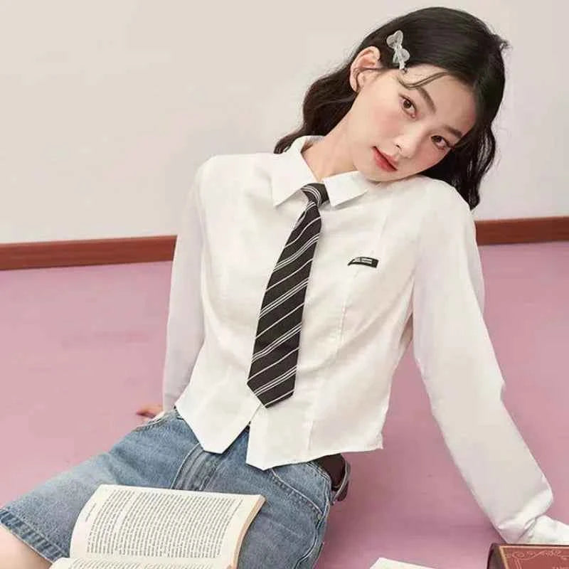 Office to Outing Slim Fit White Turn Down Shirt