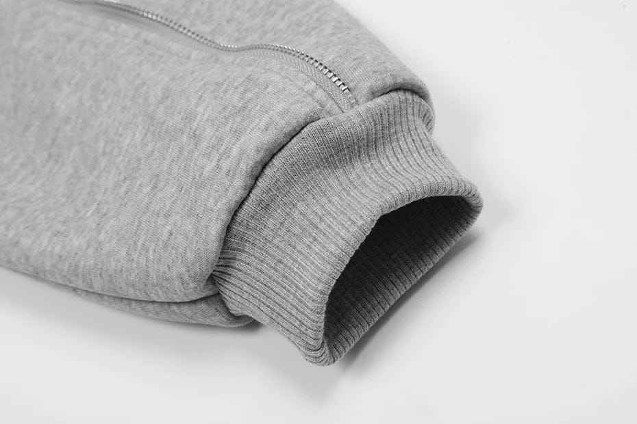 Zip Up Hoodie Curved Seam