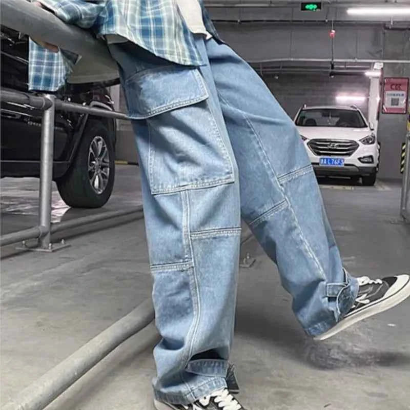 Loose Straight Baggy Cargo Jeans