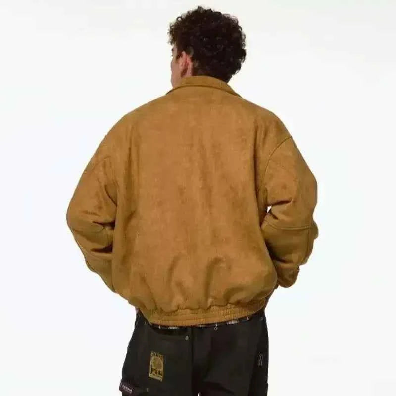 American Style Retro Racing Lapel Hip Hop Jacket