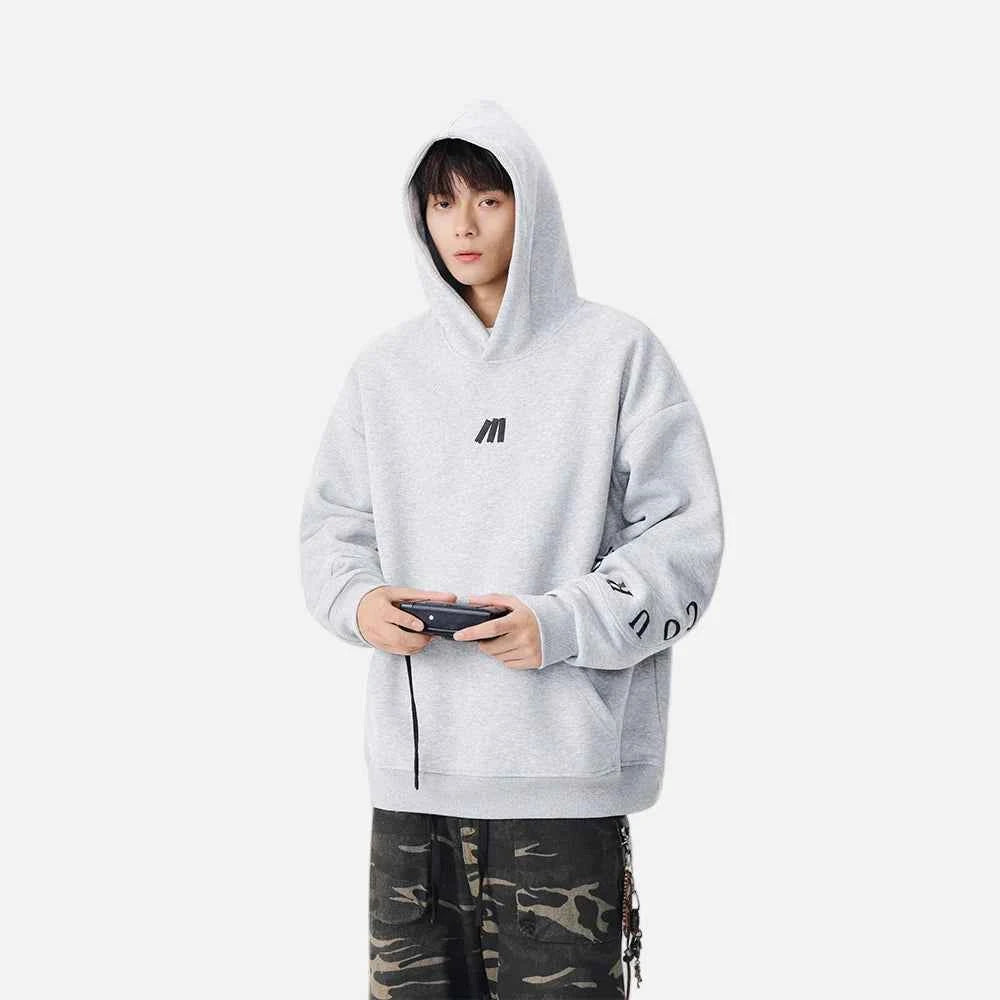 Warm Embroidered Hip Hop Logo Hoodie
