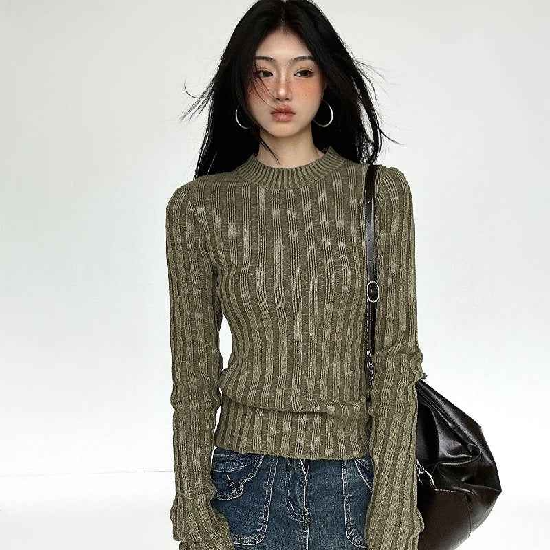 Women Casual Cozy Vintage Knit Sweater