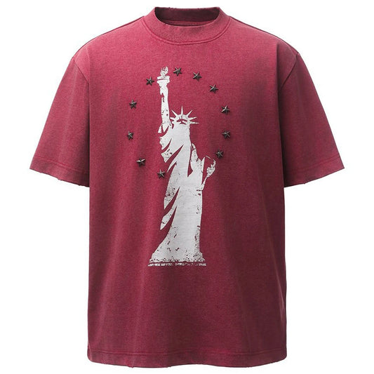 Metal Star Graphic Streetwear Oversized T Shirts