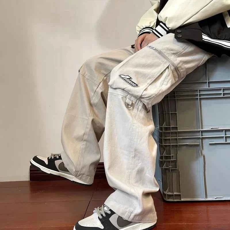 Streetwear Casual Solid Color Wide Leg Baggy Pants