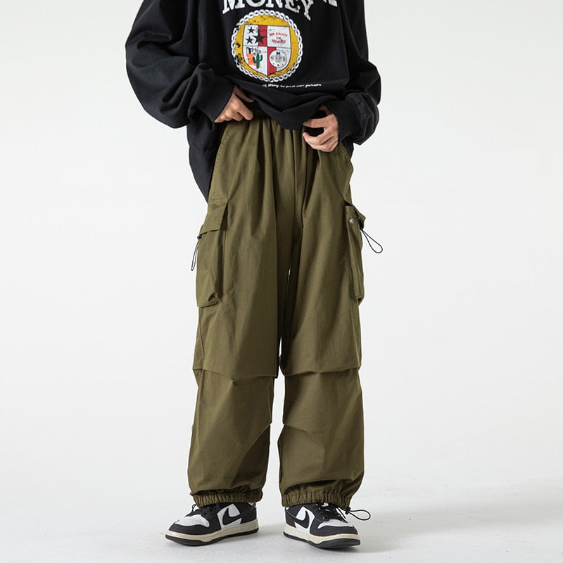 Straight Elastic Ankle Style Baggy Pants