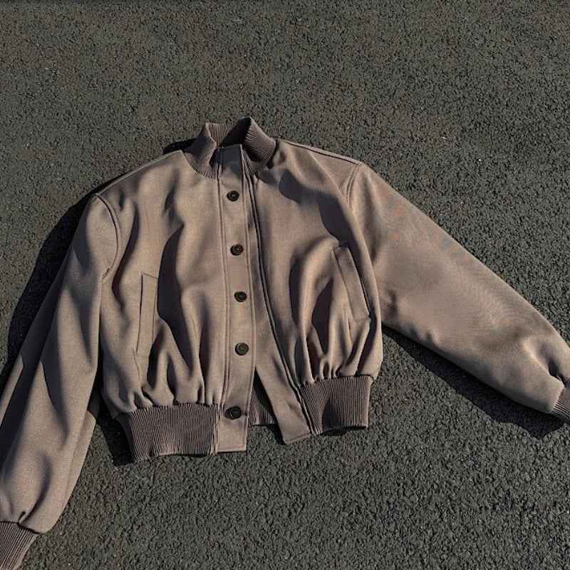 Cool Trendy Oversized Stand Up Collar Jacket