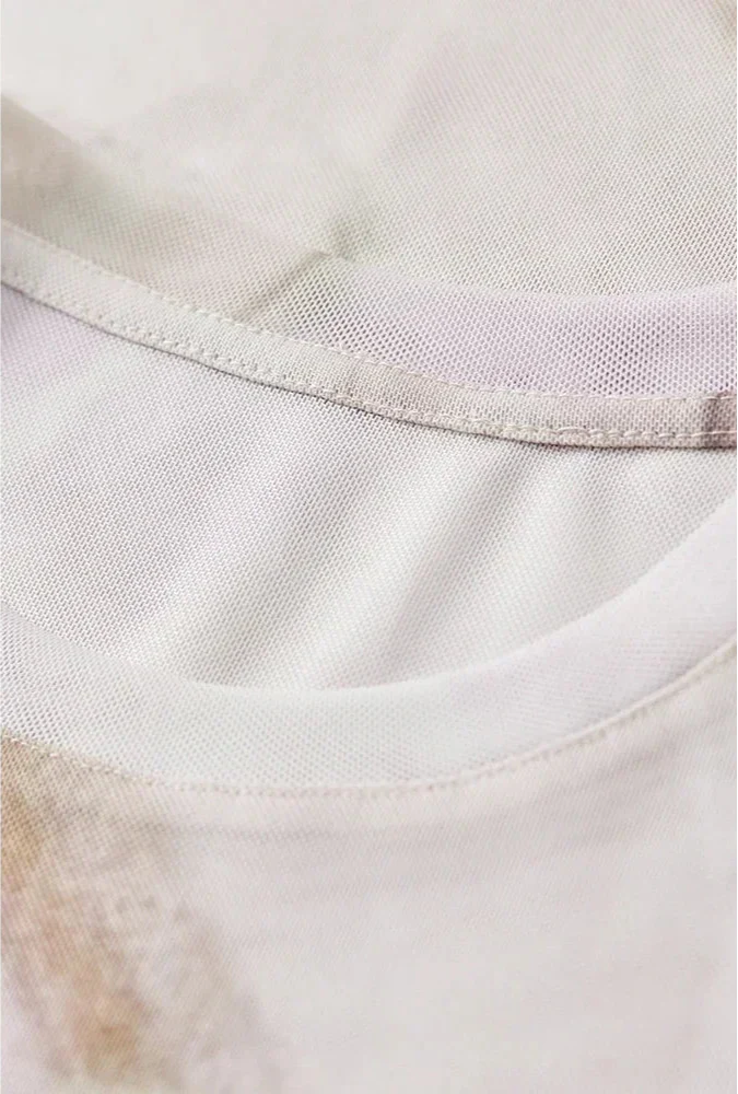 Stylish Mesh Long Sleeve T-Shirt - Luxuryurbanwear