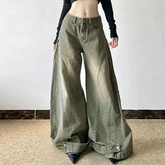 American Retro Distressed Split Jeans