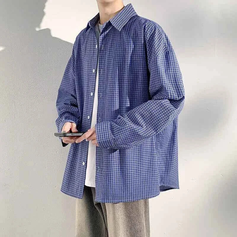 Men's Classic Plaid Student Workwear Shirt