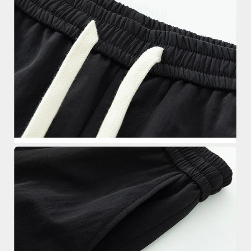 Plain Color Hiking Style Knee Pocket Pants