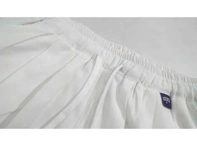 Distressed Detail Elastic Waist Cargo Pants