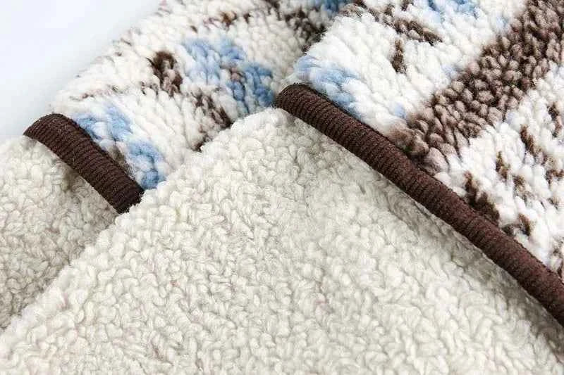 Cozy Oversized Plush Natonal Style Fur Jacket