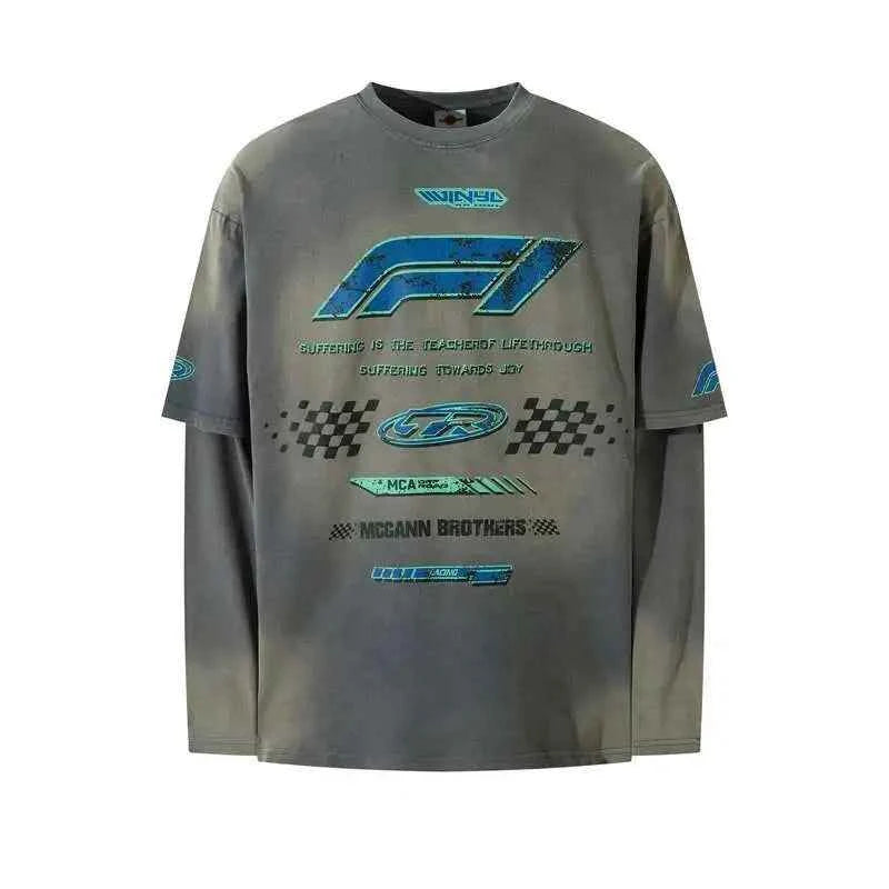 Vintage Distressed Washed Graphic Print T-Shirt