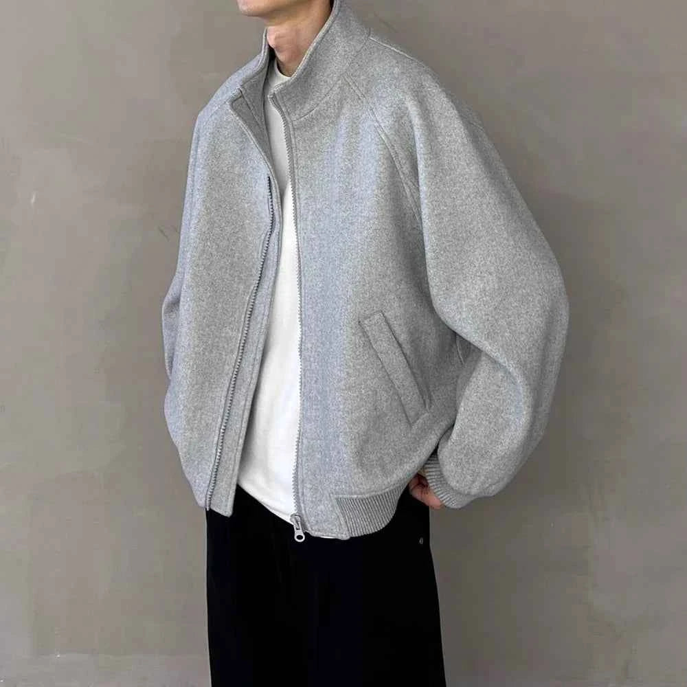 Streetwear Plain Wool Campus Casual Sweatshirt