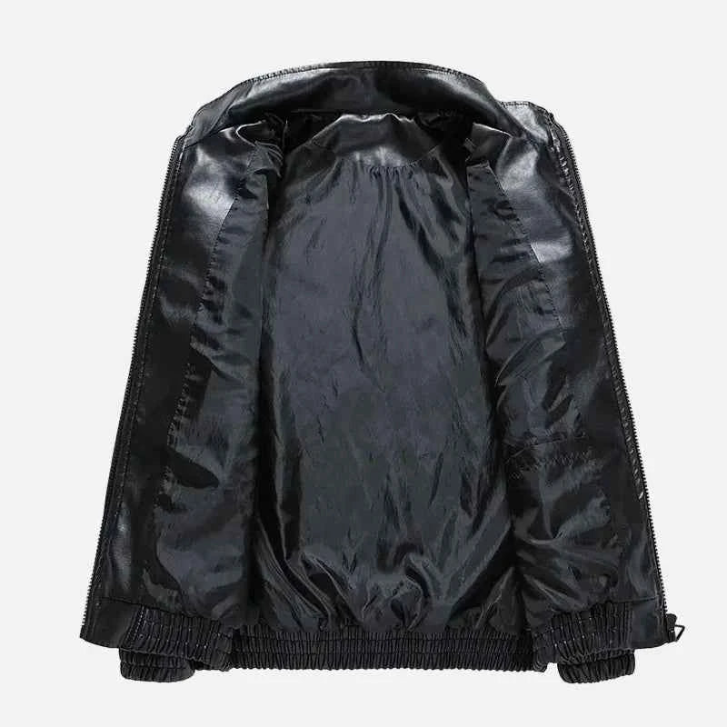 Stylish Embroidery Motorcycle PU Leather Jacket