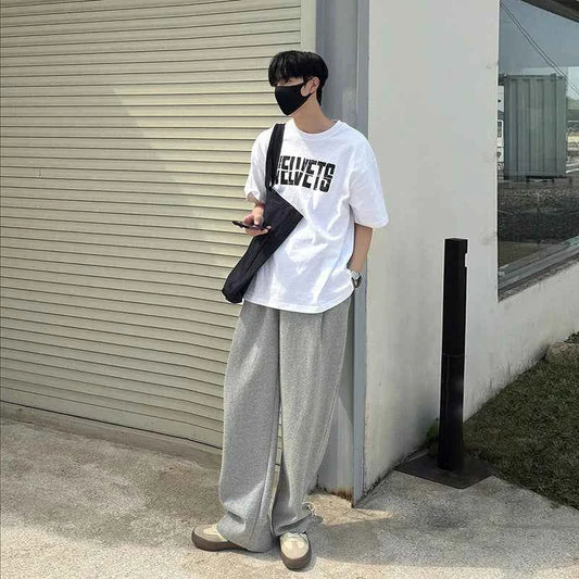 Streetwear Cool Bold Velvets Typography Casual T-Shirt