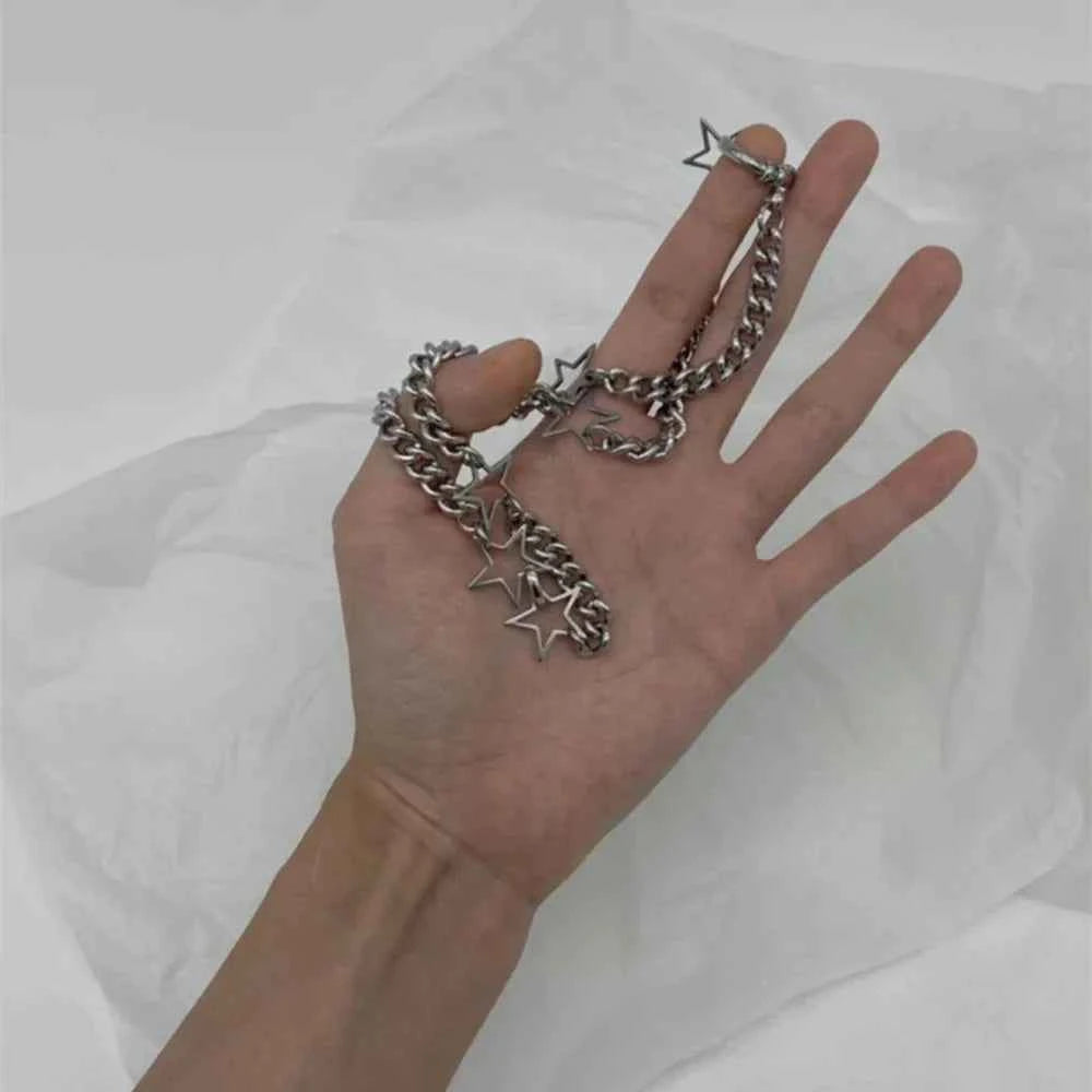 Gothic Celestial Star Hollow Choker Necklace