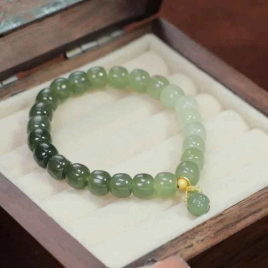 Fresh Hetian Jade Pearl Bracelet