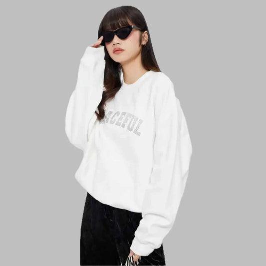 Light Luxury Loose Cotton Sweatshirt
