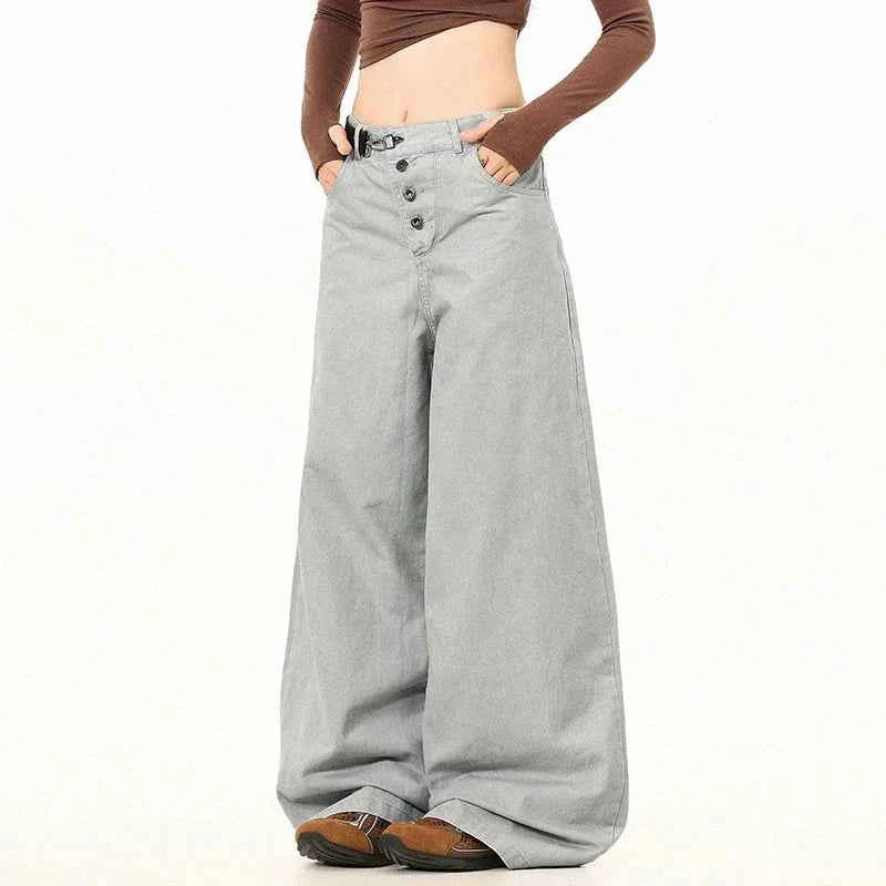 Streetwear Hip Hop Solid Color Belted Pants