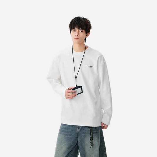 Minimalist Logo Detail Long Sleeve T-Shirt