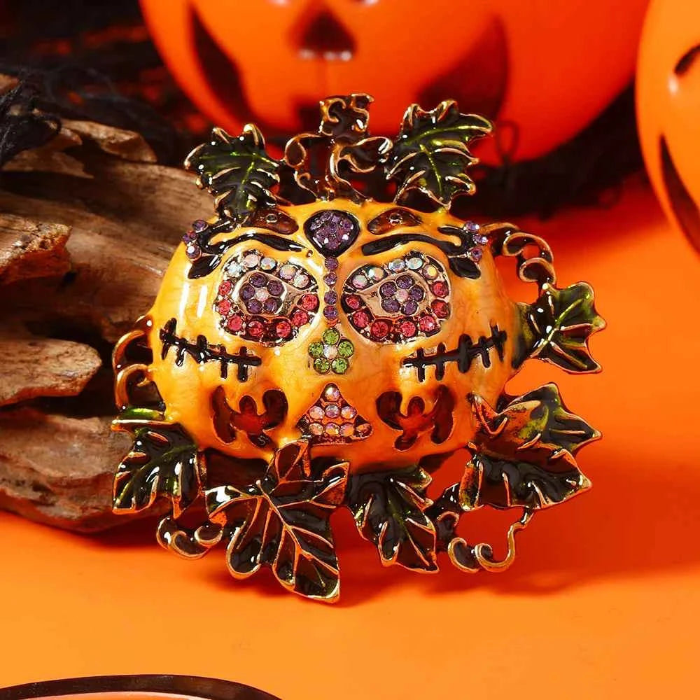 Cute Witch Broom Flower Brooch Pin