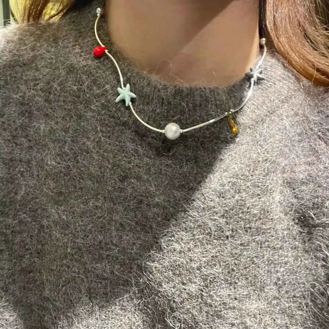 Large Resin Starfish Pendant Necklace