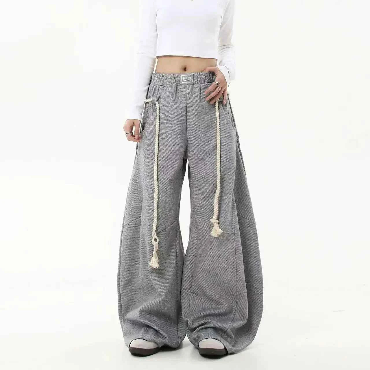 Retro Supper Baggy Drawstring Sweatpants