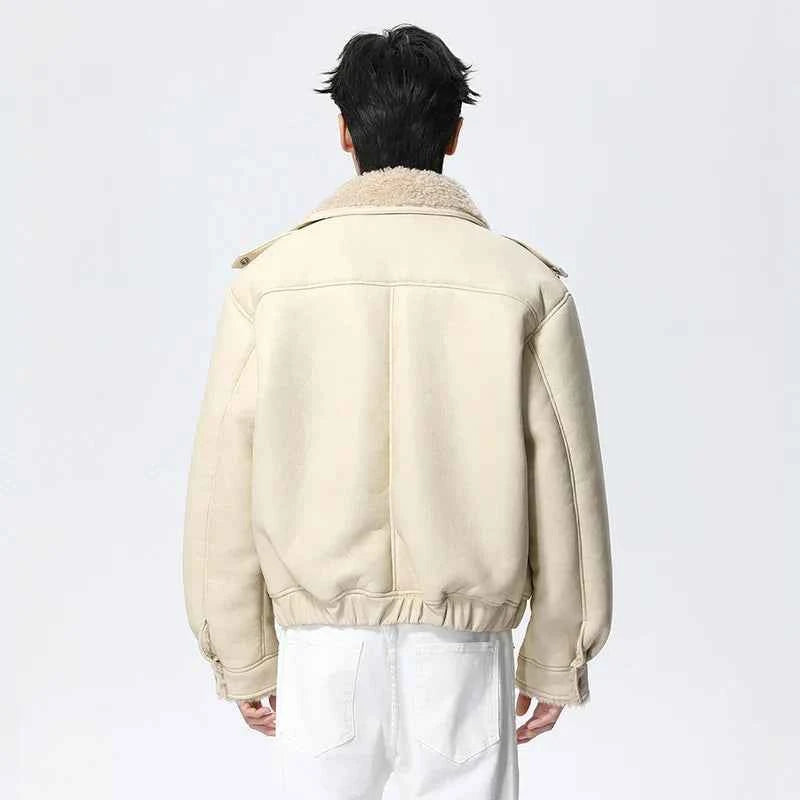 Effortless Warm Fleece Lined Leather Jacket