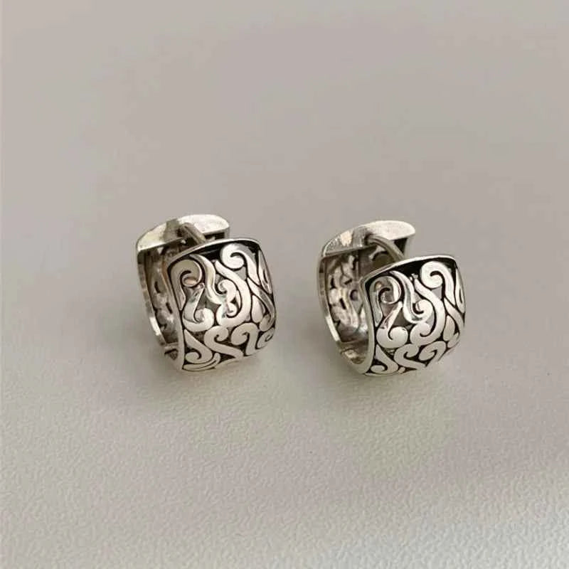 Unique Irregular Flower Pattern Drop Earrings