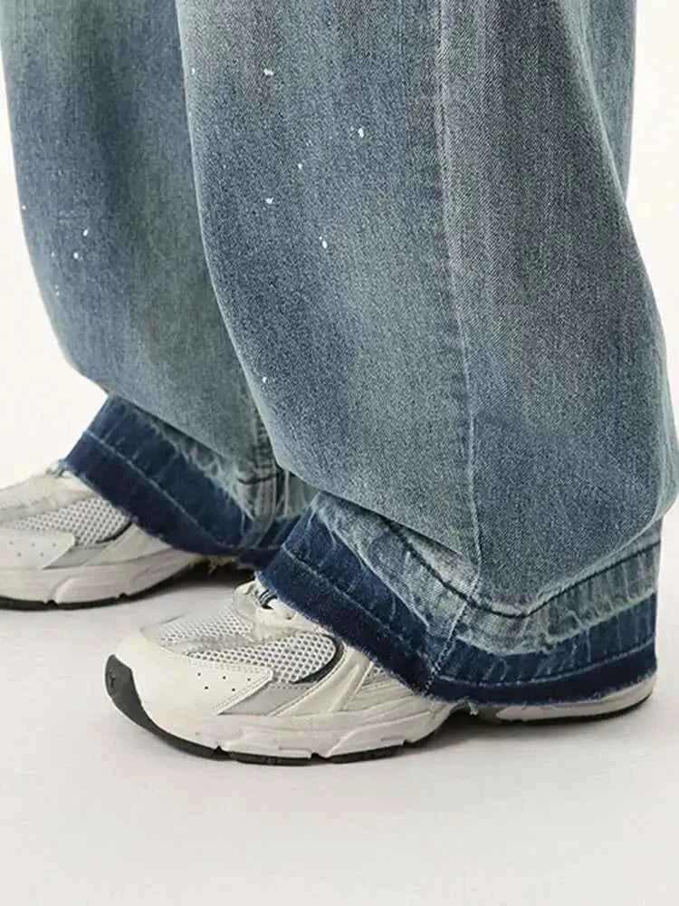Stylish Loose Straight Durable Denim Jeans