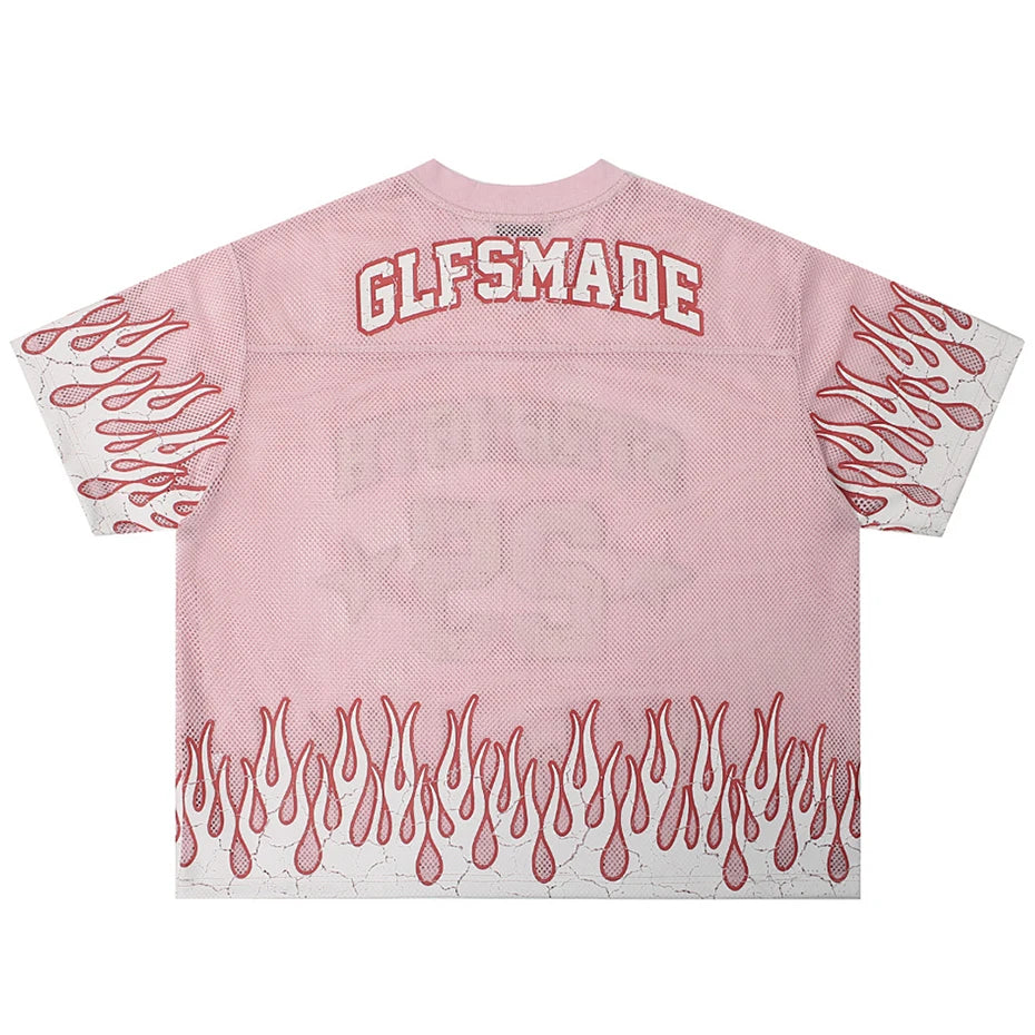 Oversized Mesh Streetwear T-shirts