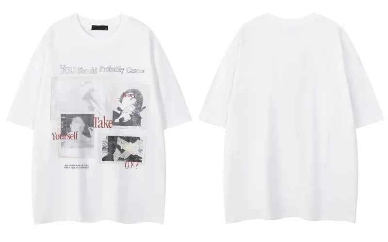 Cozy Streetwear Graphic Printed Hip Hop T-Shirt