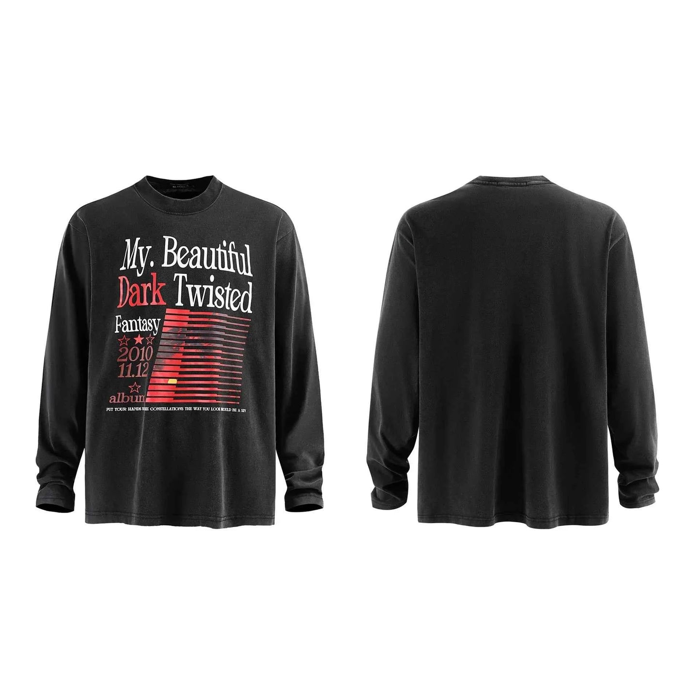 Gothing Retro Graphic Letter Print Long Sleeve T-Shirt